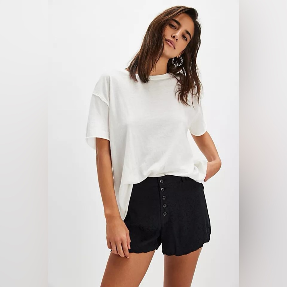 NWOT Free People Claudia Tap Shorts-Black